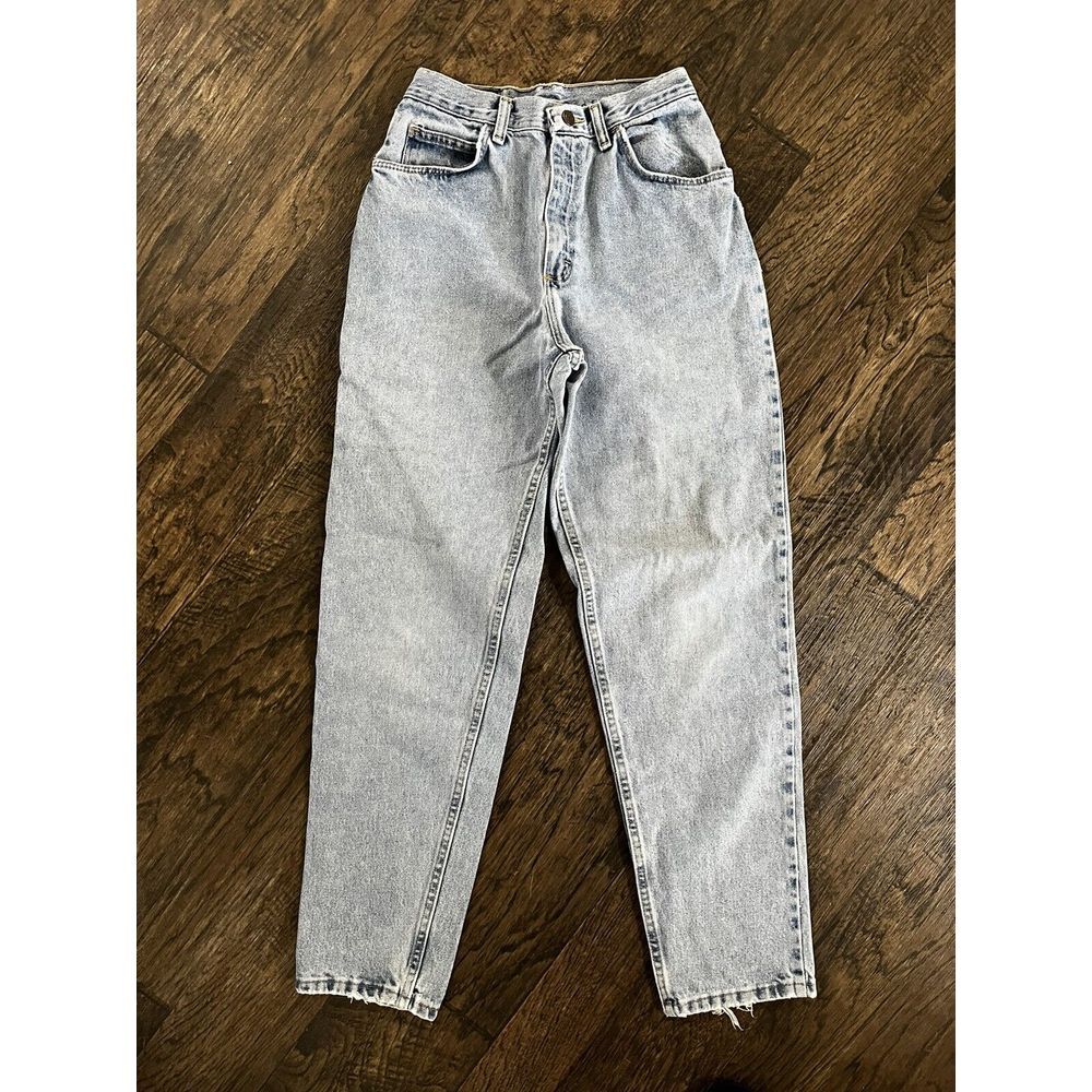 Vintage Gitano High Waist Rise Mom Jeans 80s 90s Tapered Light Wash‎ 24X30 Denim